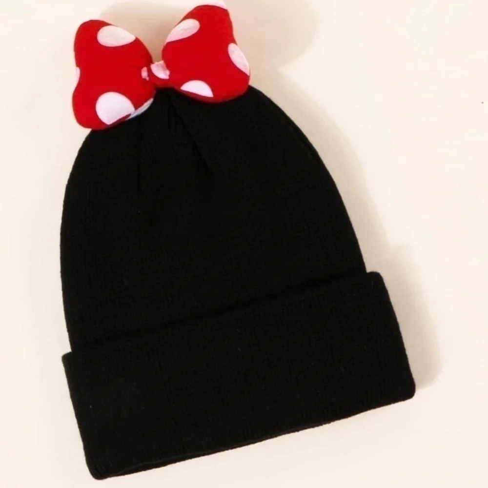 Toddler girls bow decor‎ beanie